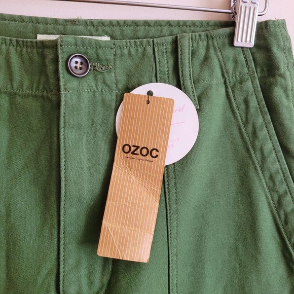 (sold) Japanese OZOC Utility Pants in Green - Picture 4 of 6